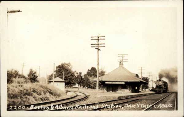 Boston & Albany Railroad Station, Oak Street, Massachusetts